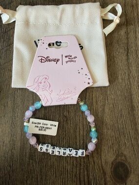 Disney Ariel “Fearless” Little Words Project Bracelet - Small - NWT